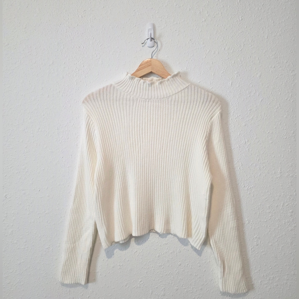 Petal & Pup Ribbed Knit Mockneck Sweater M - Picture 2 of 6